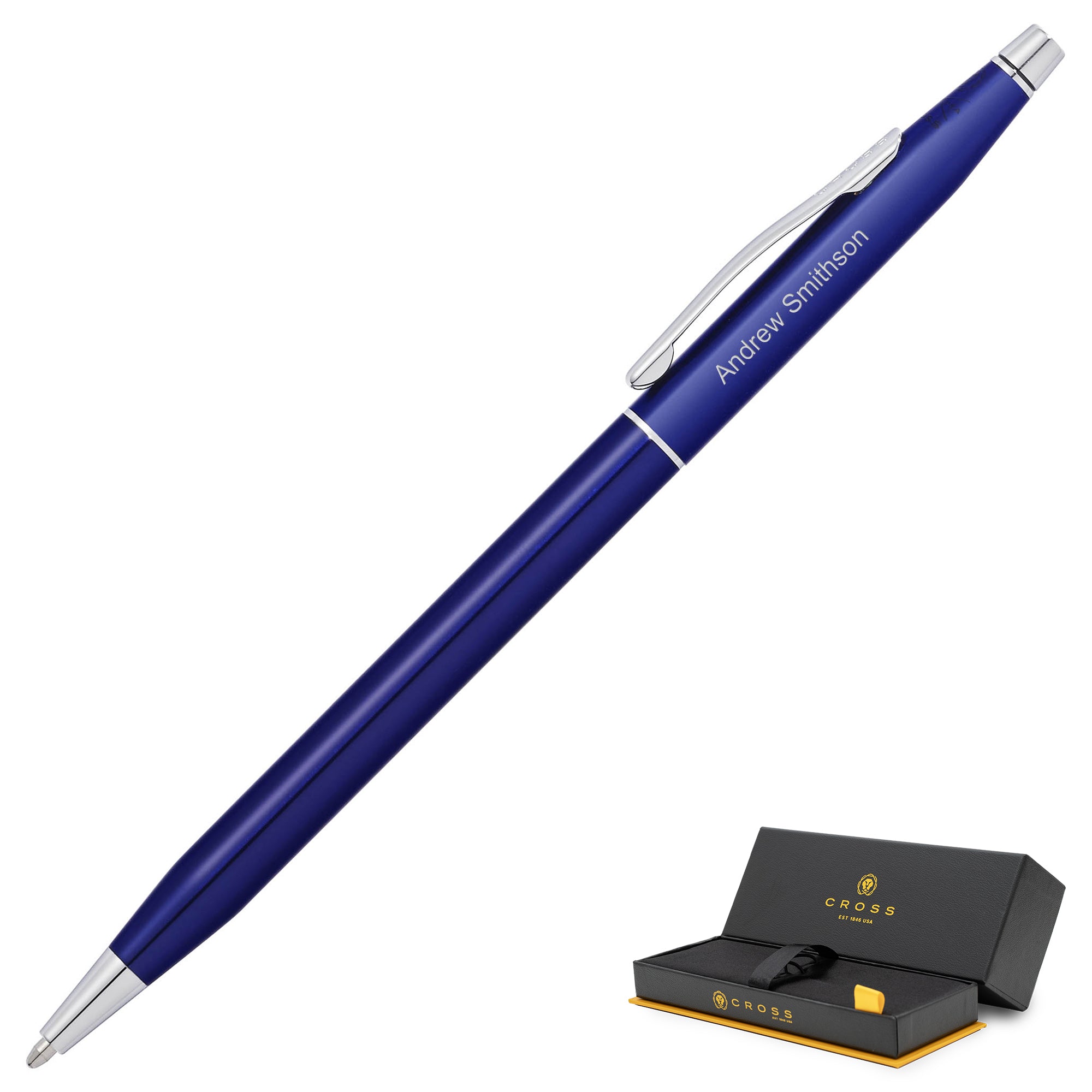 Cross Classic Ballpoint Pen - Translucent Blue Lacquer